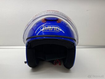 prilba David Model 020 so slnečnou clonou, modrá, veľkosť S - 3