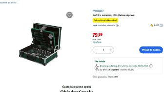 PARKSIDE® Kufrík s náradím, 108-dielna súprava, NOVÉ, NEPOUŽ - 3