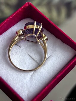 Zlatý prsteň s Ametystom - 3