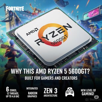AMD RYZEN 5 5600GT - Novy procesor + Darceky - 3