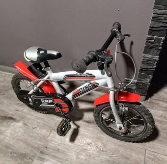 DINO Bikes Detský bicykel 14" - biely - 3