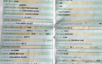 FORD MONDEO MK4 1.6 TDCI 2011 predám MOTOR T1BB, DVERE KOMBI - 3