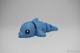 mini ohybný delfín - 3D tlač - "Handmade" - 3