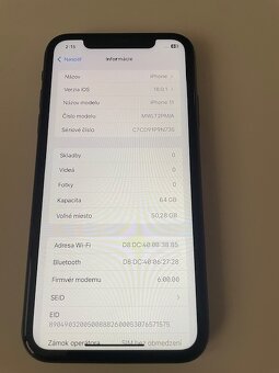 Krásny Iphone 11 64GB batéria 88 percent - 3
