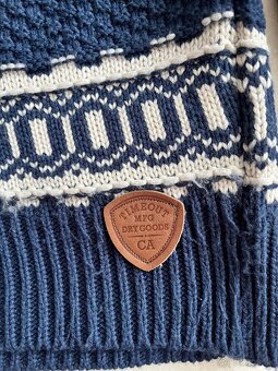 Modrý pletený sveter - 3