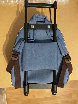 Nový detský denimový batoh na kolieskach - 3