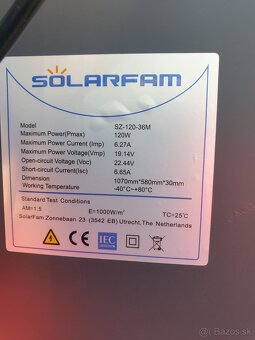 Nový solárny panel SOLARFAM 120W 107x58cm - 3