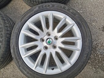 Elektrony 5x112 r17 skoda original s pneu letne 225/45r17 - 3