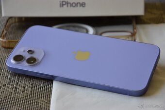 Apple iPhone 12 Purple 64 GB + krabica + och. skličko + obal - 3
