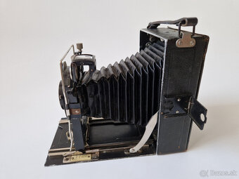 Starožitný měchový fotoaparát Beier Lotte 9x12 Compur Tessar - 3