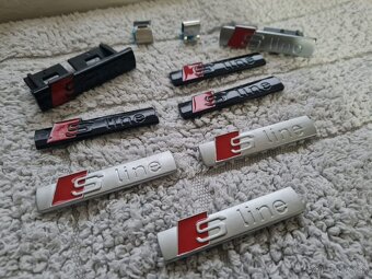 Cierne a sive Napisy S-LINE pre AUDI - 3