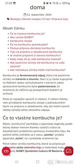 Ponúkam čajovú hubu KOMBUCHU - 3
