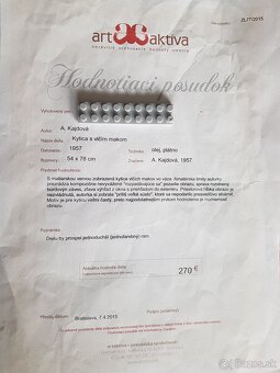 Predám olejomaľbu na plátne - maky - 3