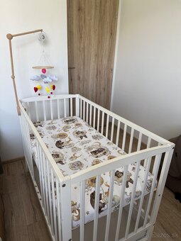 Detská postieľka biela s úložným priestorom - 3
