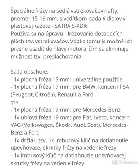 Predám sadu frézy na sedla vstrekovacov - 3