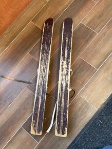 drevené lyže drevené detské lyže staré drevené lyže - 3