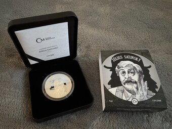 Strieborná uncová medaila L&S Július Satinský proof - 3