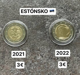 Euromince - pamätné dvojeurové mince Estónsko - 3