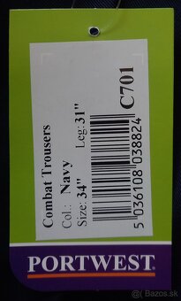 PORTWEST C701 – pracovné nohavice Combat - 3