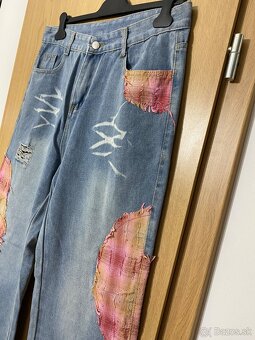 Panske rifle y2k patchwork jeans alternative - 3