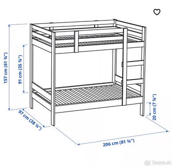 Posteľ poschodová ikea - 3