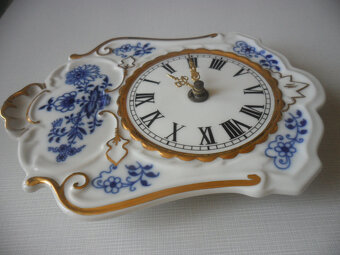 Hodiny zlatené porcelánové nástenné - 3