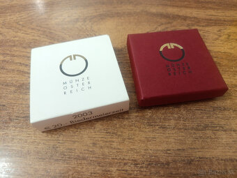 Metternich 2003 20€ PROOF – Investičné striebro Rakúsko - 3