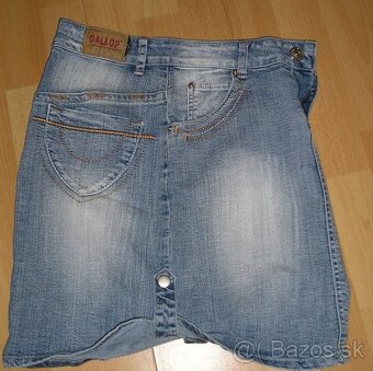džínsova minisukňa, XS - 3
