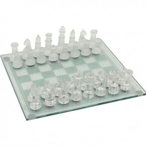 Sklenený Šach + dáma - 3