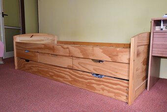postel jednoložkova - bez matraca - rozmer 205 cm x 99 cm - 3