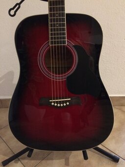 Akustická gitara bordová - 3