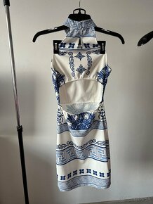 Dámske modro-biele šaty - 3