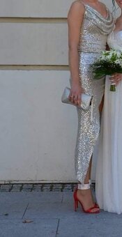 Silvestrovske leskle spolocenske saty XS AKO NOVE - 3