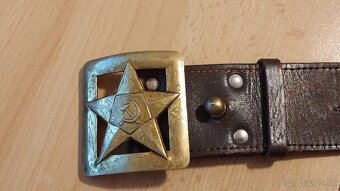 Opasok. Dôstojník. Armáda. ZSSR. Rusko. originál. koža. - 3