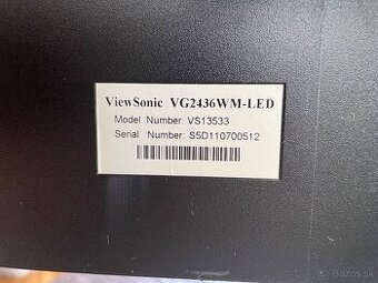 MONITOR ViewSonic VG2436WM 24" TN LED FULL HD - 3