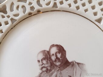 Porcelánové talíře - Franc Jozef, Wihelm II., Rakusko Uhors - 3