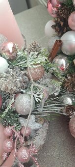Adventný veniec vianocne ozdoby na stromcekveniec na dvere, - 3