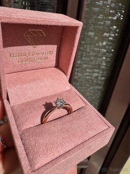 Luxusný zásnubný prsteň s diamantom 0.20 ct – 14kt zlato - 3