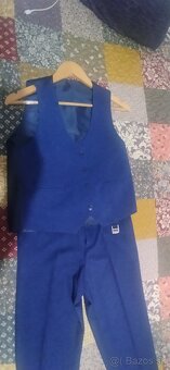 Predám raz použitý oblek na 1.sv.prijímanie veľkosť 134/140 - 3