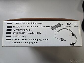 Náhlavný mikrofón StageLine HM-30 - 3