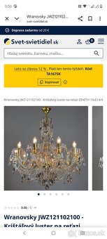 Starožitný krištáľový luster - 3