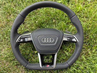 AUDI VOLANT kozeny zkoseny perforovana koža - 3