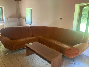 Predám rohovú sedačku s kreslom a taburetkou - 3