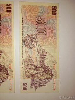 BANKOVKY 500 KČS 1973, SÉRIE Z a U, PĚKNÉ STAVY - 3