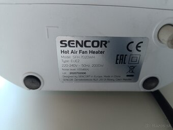 Teplovzdušný ventilátor Sencor SFH 7020WH - 3