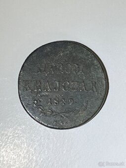 Minca HÁROM KRAJCÁR 1849 - 3