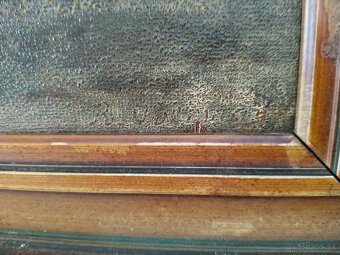 Kostel na kopci je olej na kartonu 82x62 cm - 3