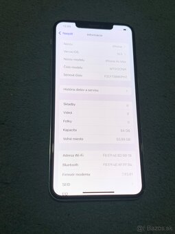 Predám iphone XS MAX 64GB Biely poškodené zadné sklo - 3