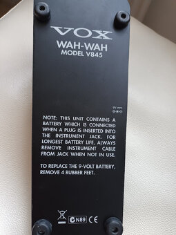 Predám wah-wah pedál VOX V845 - 3