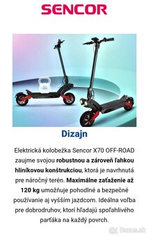 Kolobežka Sencor X70 - 3